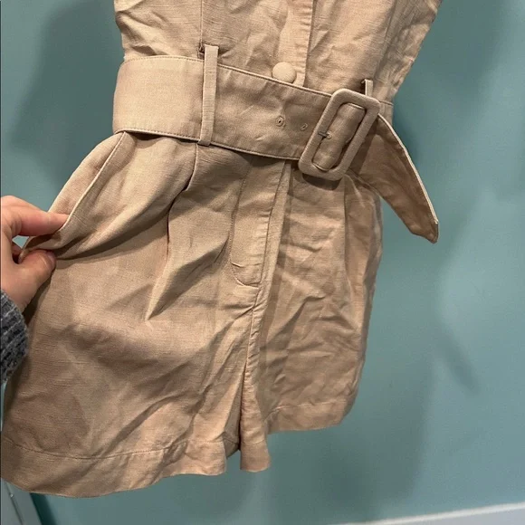 & Other Stories Beige Button-Up romper - Picture 3 of 6